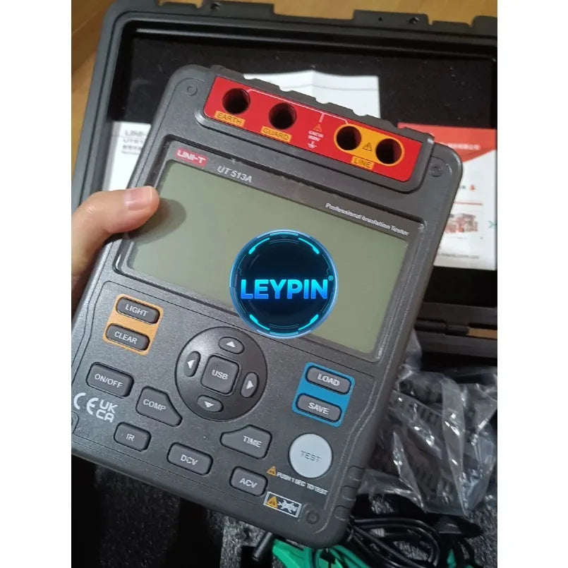 UNI-T UT513A Insulation Resistance Tester 5000V AC DC Voltmeter Automatic Range Digital Megohmmeter      lexso
