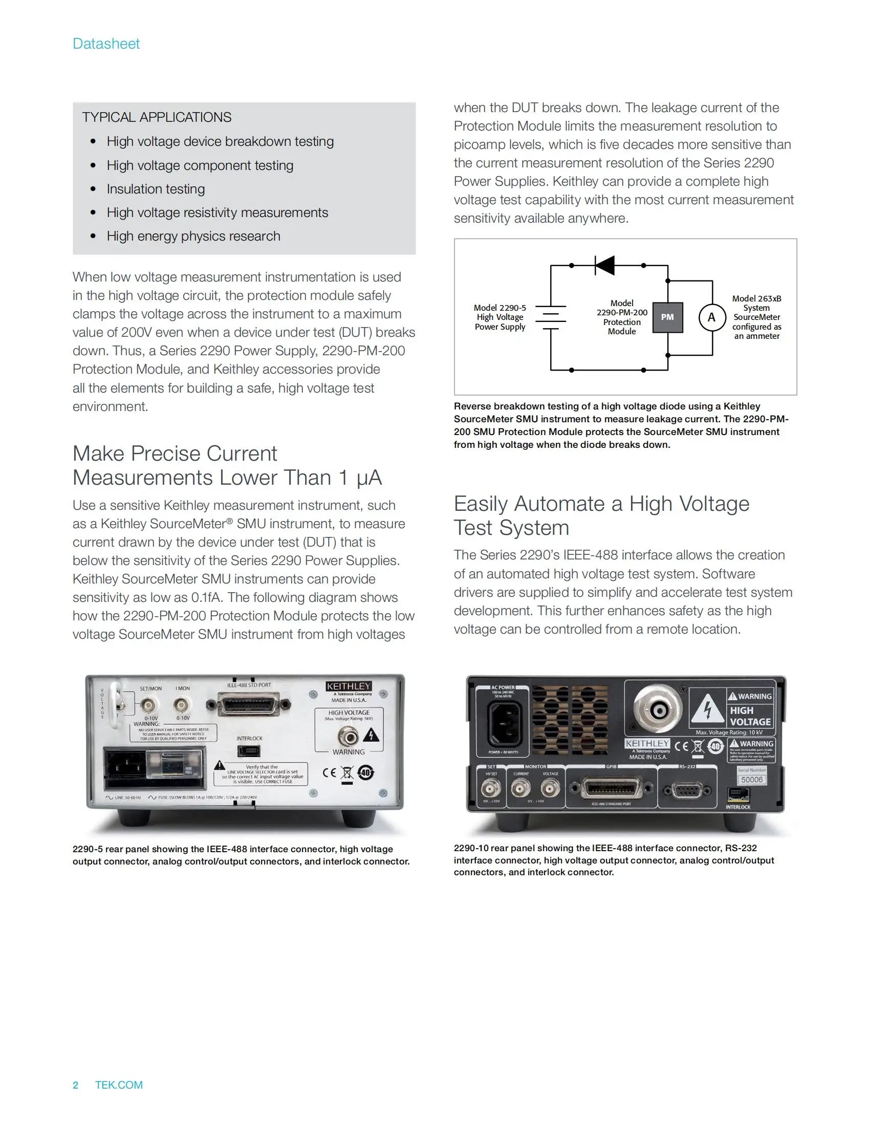 Keithley 2290-5 USB and GPIB Programmable DC Power Supply Module Option Cable Tektronix Price Contact Us   ytdi