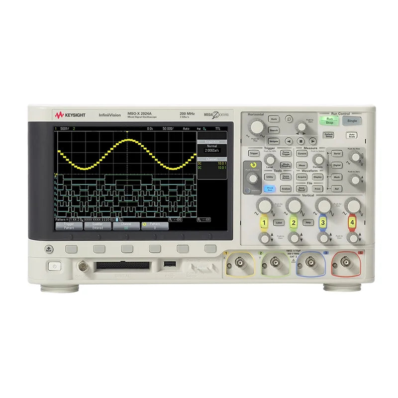 Keysight InfiniiVision 3000T X Series MSOX3022T Mixed Signal Oscilloscope, 200 MHz, 2 Analog Plus 16 Digital Channels