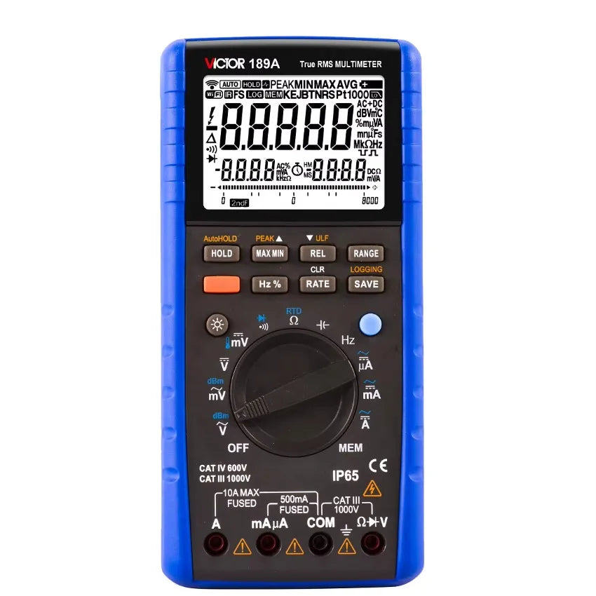 VICTOR VC189A 0.025% Accuracy True RMS Digital Multimeter With 55000 Counts Display 1000V Fuse Protection With USB   ytdi