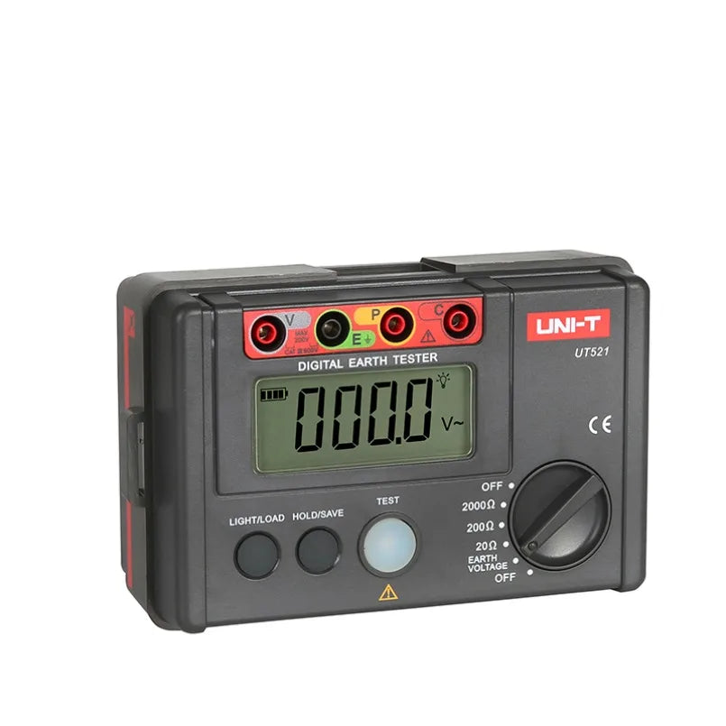 UNI-T UT521 Digital Insulation Earth Resistance Tester Data Hold Storage Current Ohm Ammeter LCD Backlight Low Voltage Display lexso