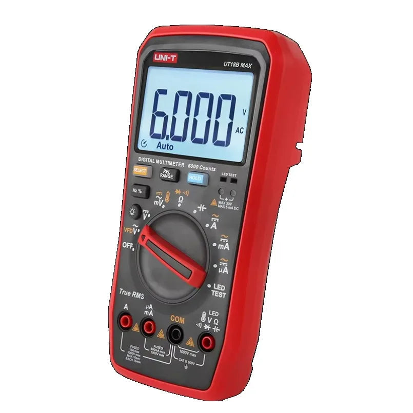 UNI-T UT18B Max True RMS Digital Multimeter VFD 1000V 10A Resistance Capacitance Frequency Test Meter lexso
