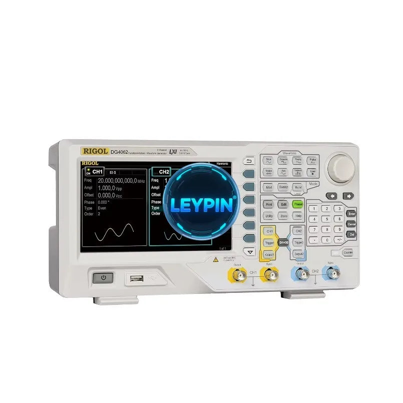 RIGOL DG4062 2-Channel Waveform Generator 60MHz 500Msa/s 7-inch WVGA Large Screen Accurate Measurement     lexso