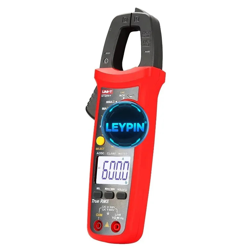 UNI-T UT204 Digital Clamp Meter Temperature AC/DC Current Voltage Resistance Tester Multimeter       lexso