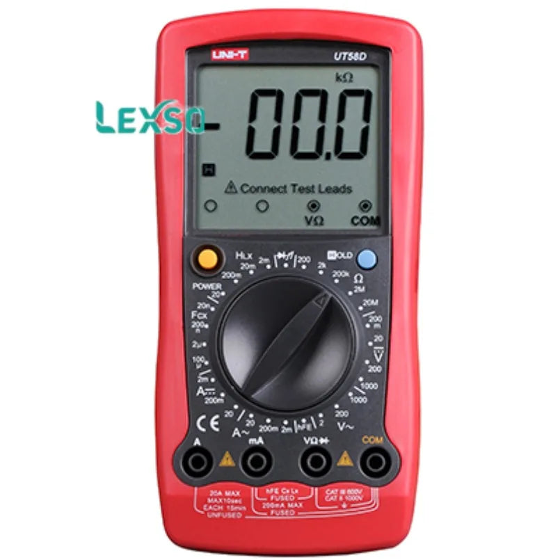 UNI-T UT58D 1000V 20A Capacitance Inductance Measurement Large LCD Screen General Pocket Multimeter Tester Multimeter ytdi