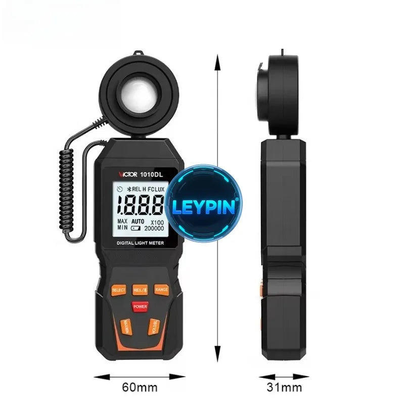 Victor 1010D+ 200000 Lux Separate Probe  Sensor Rotatable Light Meter  Illuminometer Digital Lux Meter    ytdi