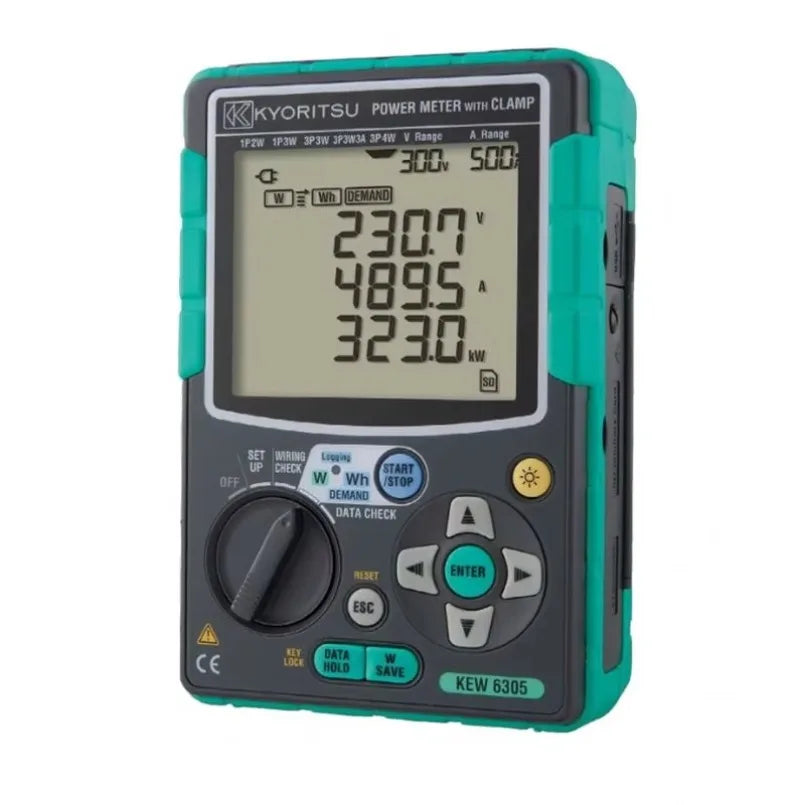 Kyoritsu KEW 6305 Electronic Power Meter for Real-time Monitoring Recording & Analysis of Single/3-phase Systems lexso