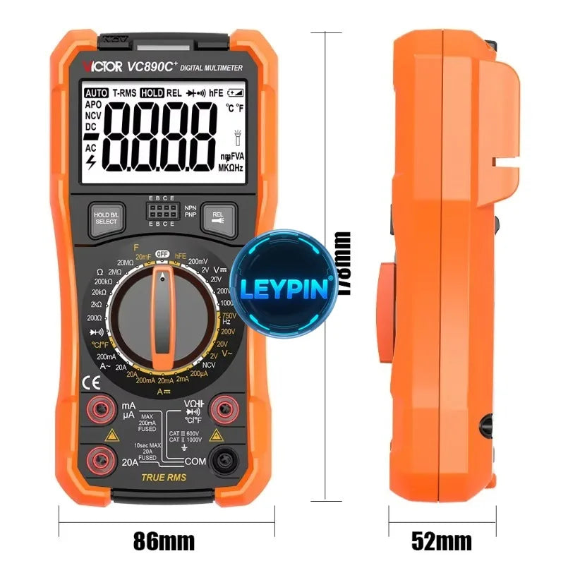 VICTOR Ruoshui VC890C+ VC890D 2024 Version 1999 True RMS Digital Multimeter 20A    ytdi