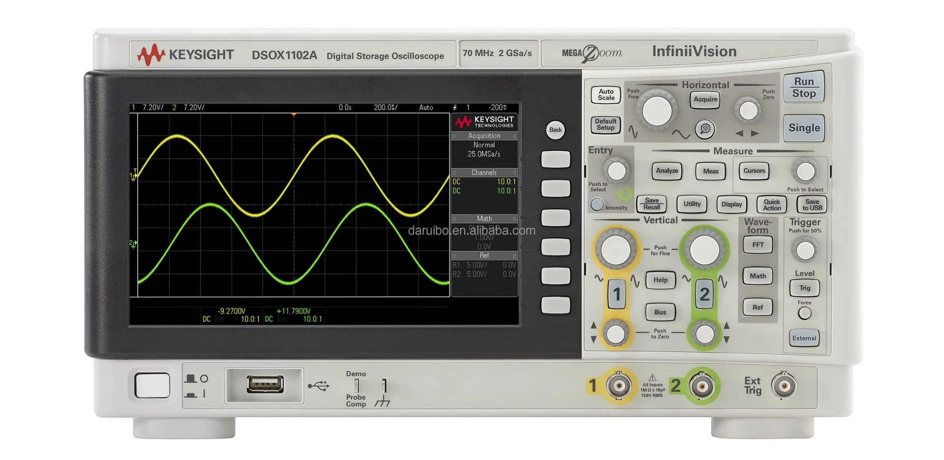 Keysight Used DSOX1102A Digital Storage Oscilloscope, 70 MHz, 2Ch (Agilent)