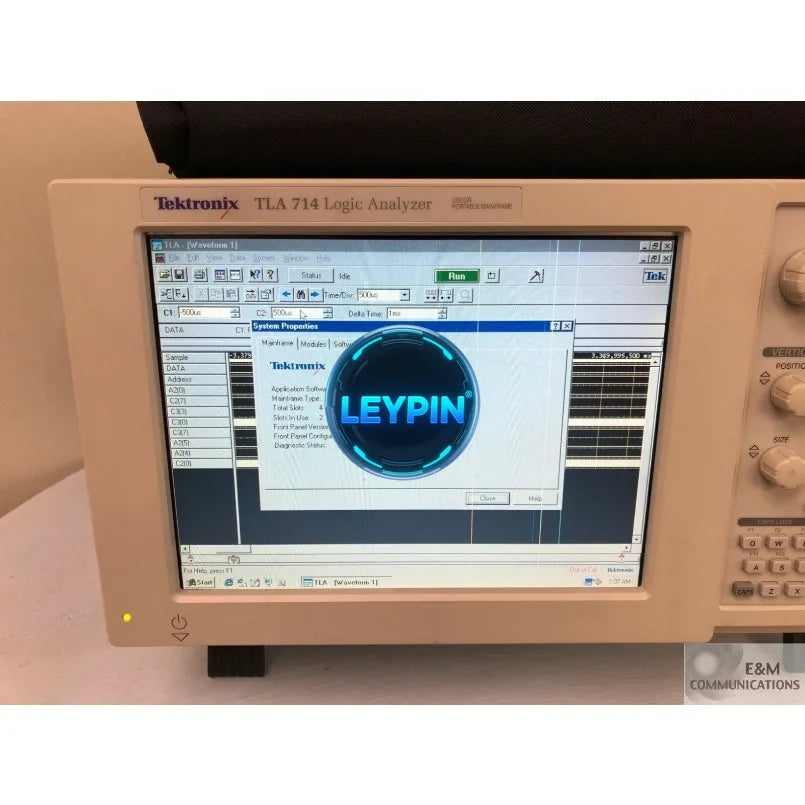 TLA 714 TEKTRONIX LOGIC ANALYZER COLOR PORTABLE MAINFRAME TLA 7N2 SER# B010949    ytdi