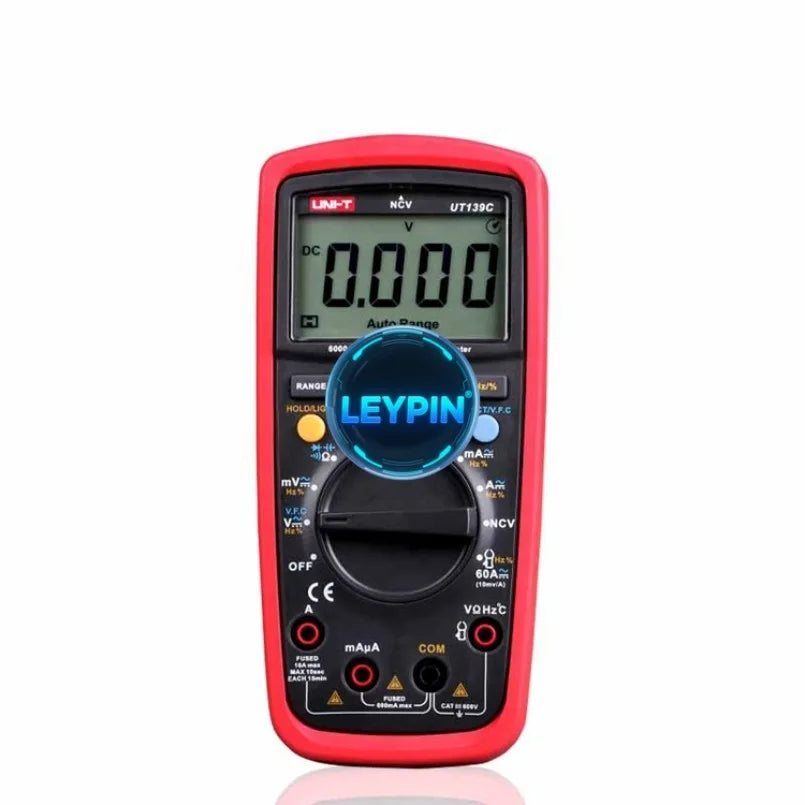 UNI-T UT139C Auto Range Digital Multimeter True RMS C/F Temperature 10-10MHz Capacitance Testers AC DC Volt Amp      lexso