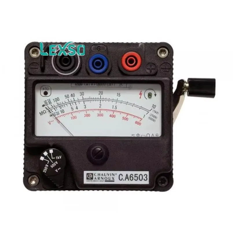 Chauvin Arnoux CA 6503 Analog Insulation Meter 250V-500V-1000V Electronic Measuring Instrument Powered by Magnet   lexso