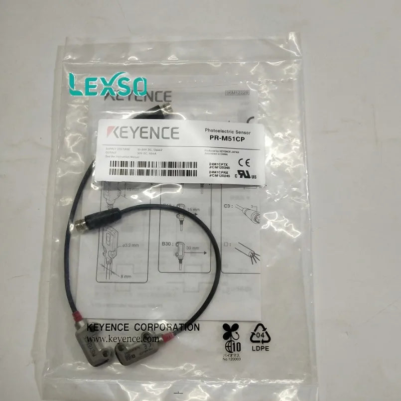Keyence PR-M51CP Photoelectric Sensor Transmitter & Receiver 10-30VDC Mini-Slim New in Stock lexso   ytdi