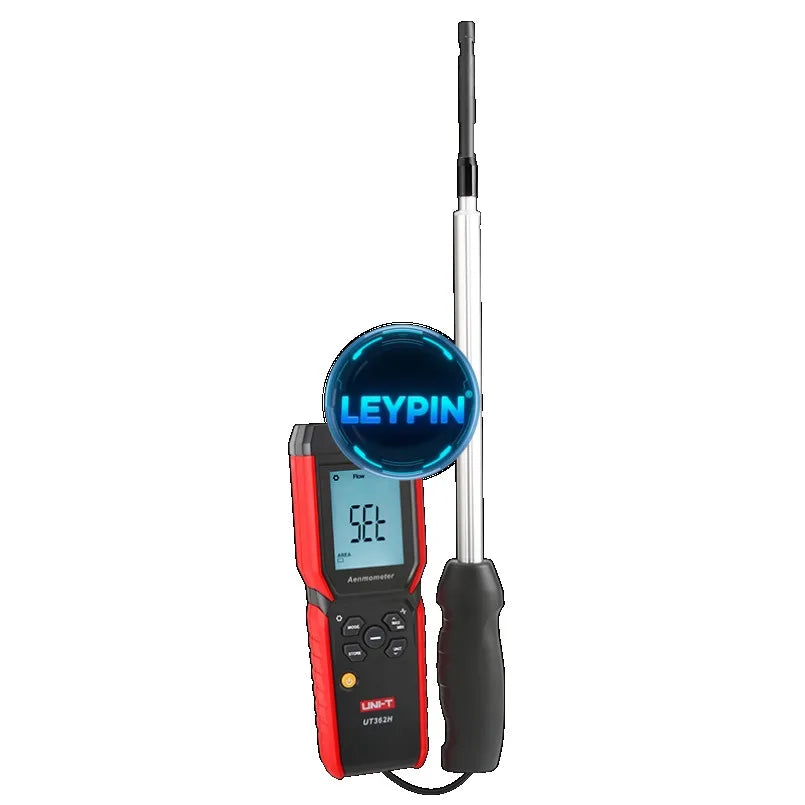 UNI-T UT362H Hot Wire Anemometer Temperature Instrument 99 Data Storage 0 30.0m/s 0 999900CFM 0 40 Language Options EN FR  lexso