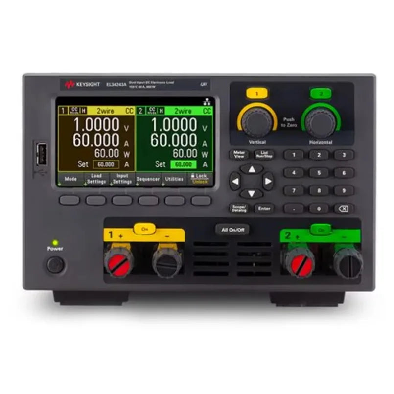 Keysight &Agilen EL34243A 600W Dual Input Desktop Electronic Load Including Dual Input 150V 60A 300W Made in America lexso