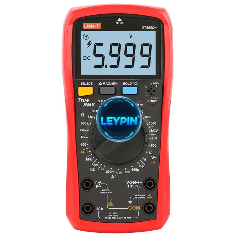 UNI-T UT890D+ AC DC 20A 1000V 6000 Counts Manual Range AC DC Frequency Capacitance Temperature Tester Digital     lexso