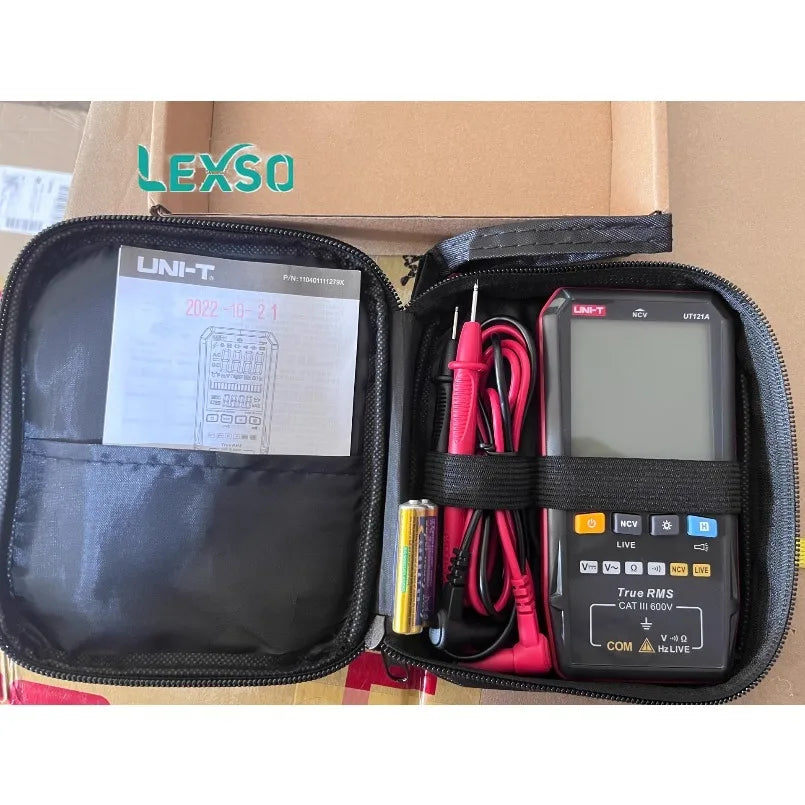 UNI-T UT122 Smart Digital Multimeter Rechargeable Voltmeter Auto-Ranging Voltage Resistance Continuity Capacitance NCV True TRMS lexso