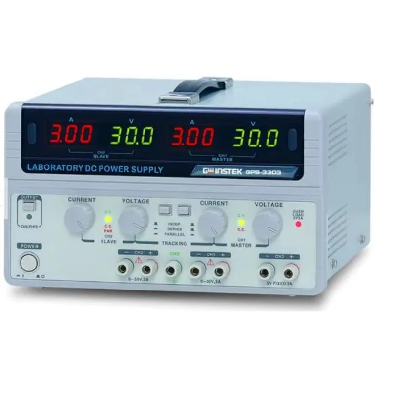 GW Instek GPS-3303C Triple Output Linear DC Power Supply 195W 0-30V/3A X2 5V/3A Fixed Output    lexso
