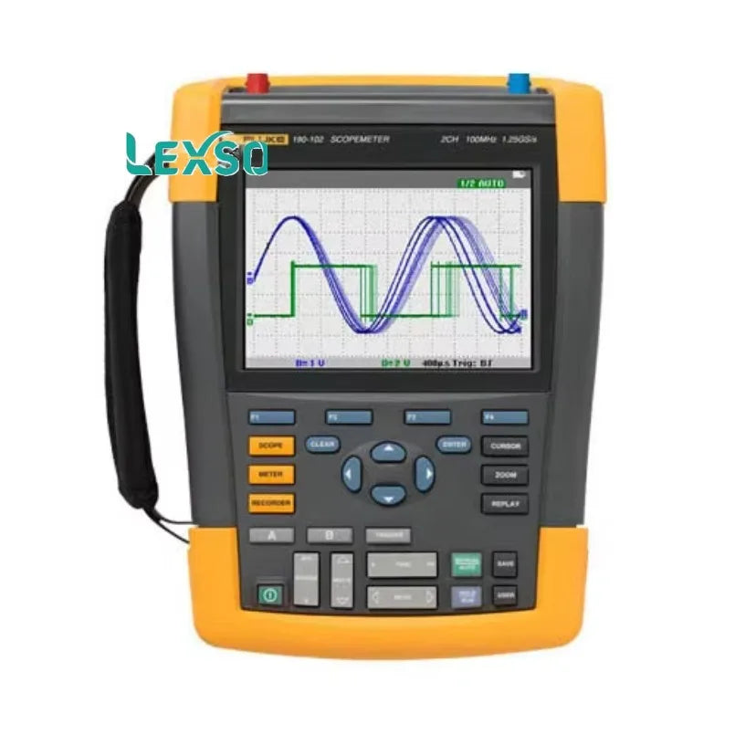 190-102/AM 100 MHz, 2-Channel, 1.25 GS/s Color ScopeMeter Portable Oscilloscope with Built-in Digital Multimeter lexso   ytdi