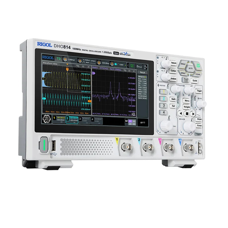 RIGOL DHO814 4 Channel 100Mhz Digital Oscilloscope High-resolution 1.25GSa/s Sample Ratelexso