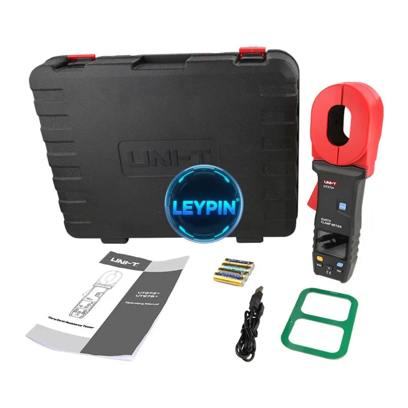 UNI-T UT273+ Clamp Earth Resistance Tester 600 20A Large Black 32mm Screen Data Storage for 500 Sets   lexso