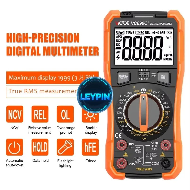 VICTOR Ruoshui VC890C+ VC890D 2024 Version 1999 True RMS Digital Multimeter 20A    ytdi
