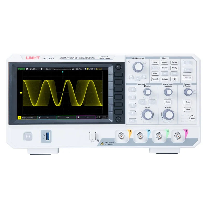 UNI-T UPO1104X 100MHz Digital Oscilloscope 4 Channel 2GSa/s 500,000wfms/s Storage High Performance 4 Channel Oscilloscope lexso