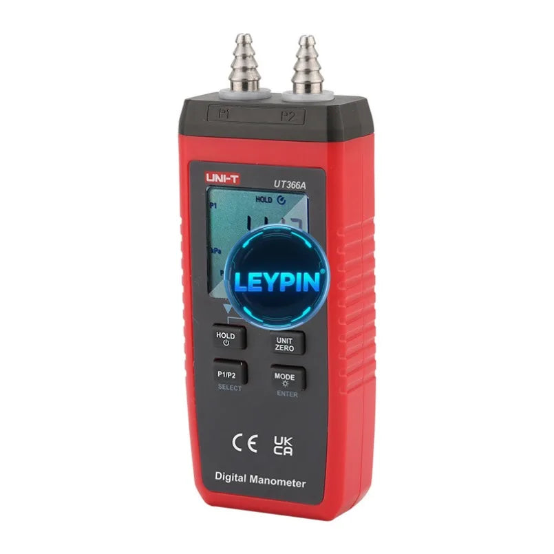 UNI-T UT366A Digital Manometer with LCD Backlight P1/P2 Independent Measure Auto Power Off Range 0 to 15.00  lexso