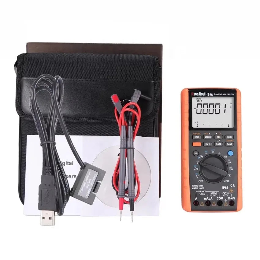 VICTOR VC189A True RMS Digital Multimeter Automatic / Manual Range AC DC 1000V 10A With RTD Thermocouple DBm Meter LS   ytdi