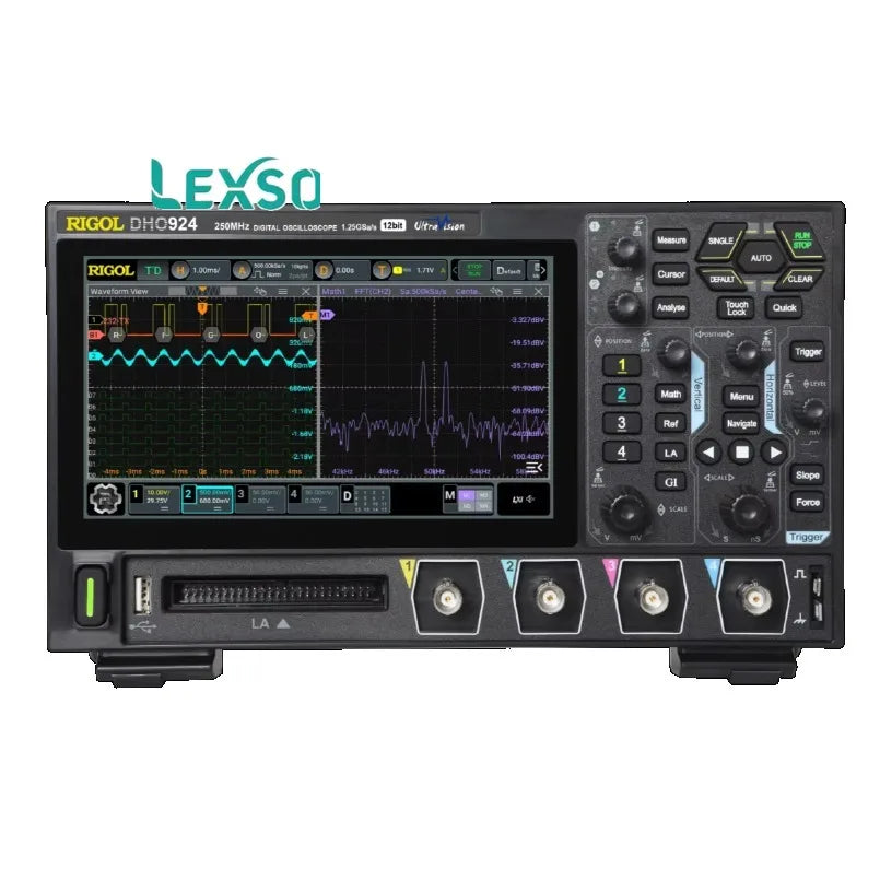 Rigol DHO924 4 Channels High-Performance Digital Oscilloscope with 250 MHz Bandwidth 1.25 GSa/s Sampling Rate lexso