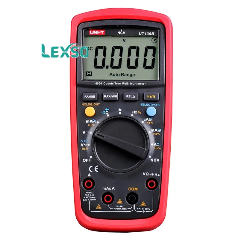 UNI-T UT139B 600V NCV High-Precision True RMS Tester Automatic Manual Optional LED Backlight Digital Multimeter    ytdi