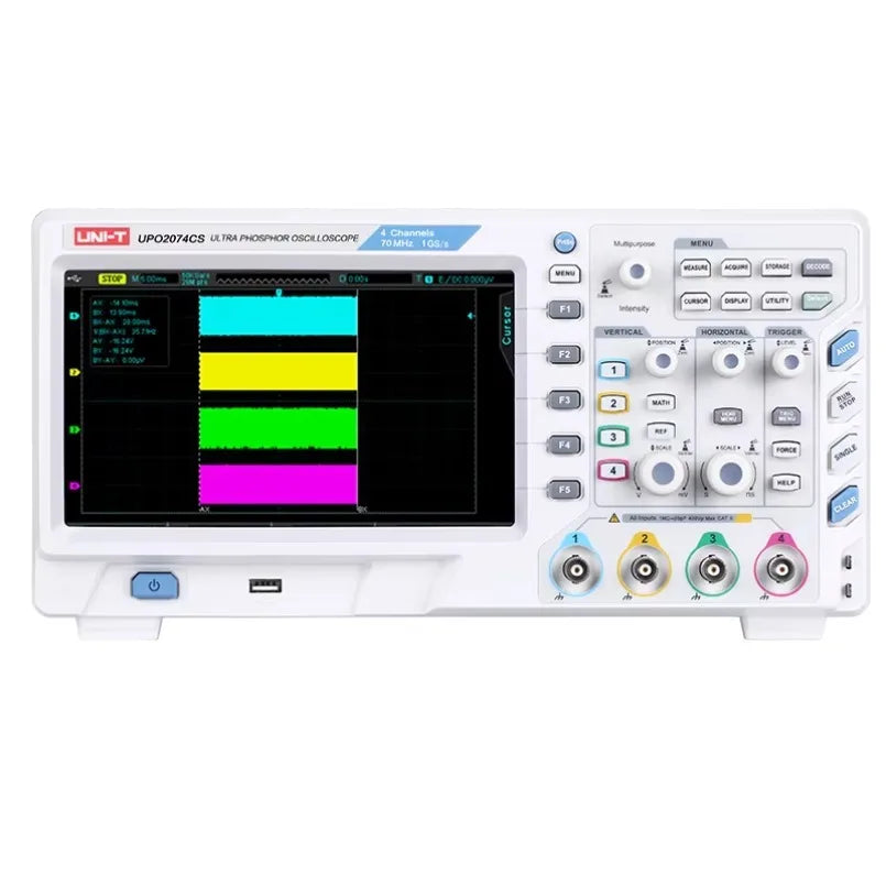 UNI-T UPO2074CS 4 Channel Digital Oscilloscope Adjustable Digital Phosphor Oscilloscope 70Mhz Benchtop Precision Laboratory lexso