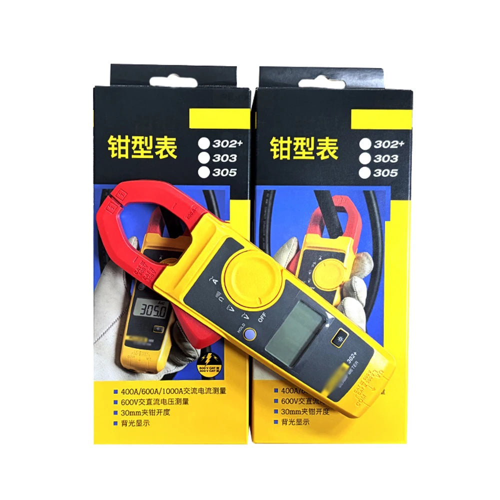 302+ AC Clamp Meter Digital Clamp Meter 400A 302+ Digital Multimeter Electrical Measurement Clamp Tester 302+ in Stock  lexso