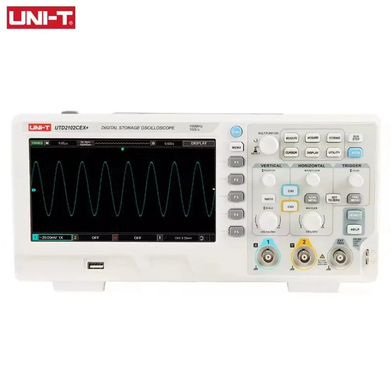 UNI-T UTD2102CEX+ 2 Channel 100MHZ Digital Storage Oscilloscope Channel Oscilloscope Tablet Oscilloscope lexso