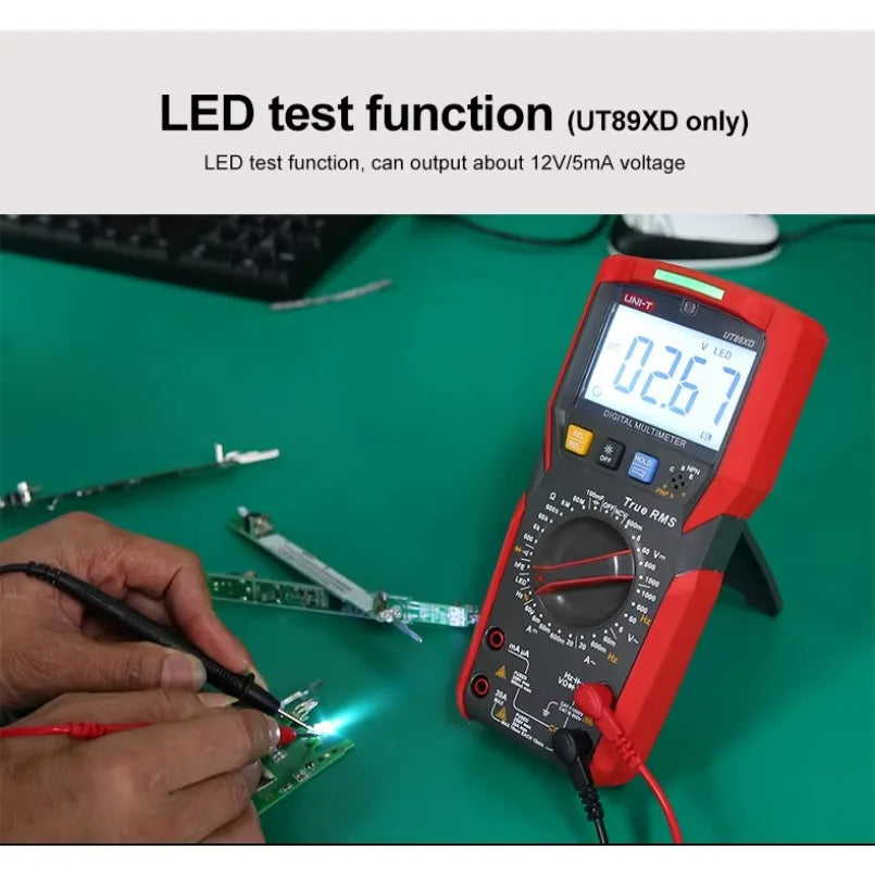 Uni-t UT89XD 5999 Counts LED Resistance Multimeter 1000V 20A Voltage Current Testers Digital Industrial Maintenance Instruments lexso