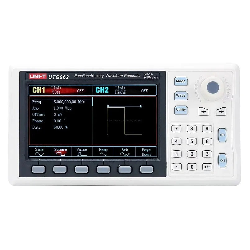 UTG962E Dual Channel 60Mhz Function Arbitrary Waveform Generator lexso