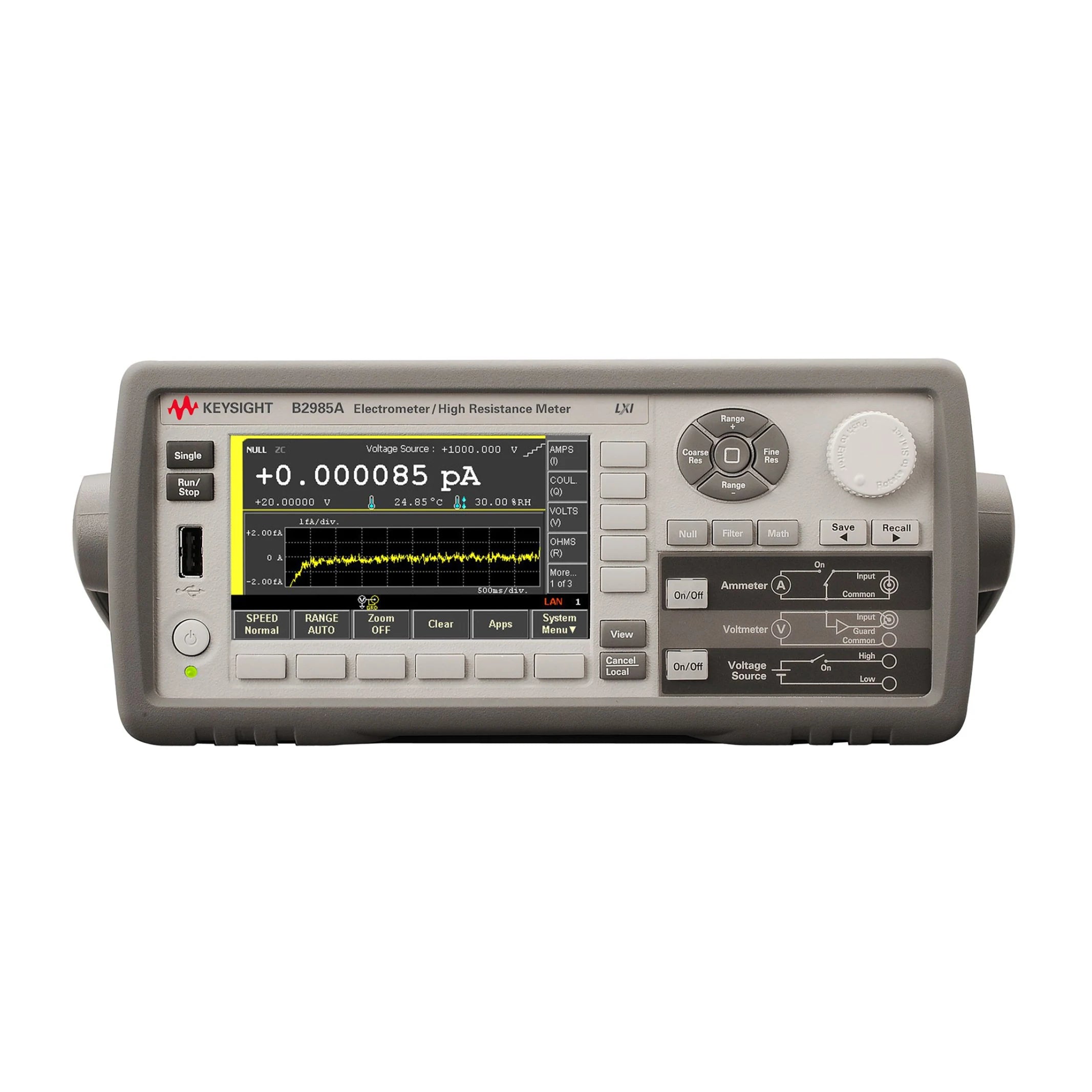 Keysight Agilent B2985B High-Performance Electrostatic Meter Electronic High Resistance Instrument 0.01 FA