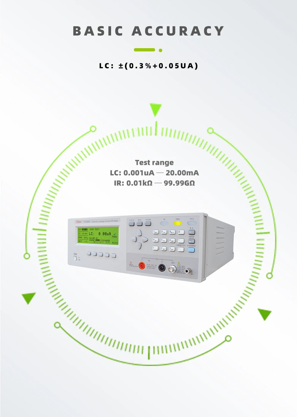 Tonghui TH2689A Capacitor Leakage Current IR Meter Insulation Resistance Test Function LS  ytdi