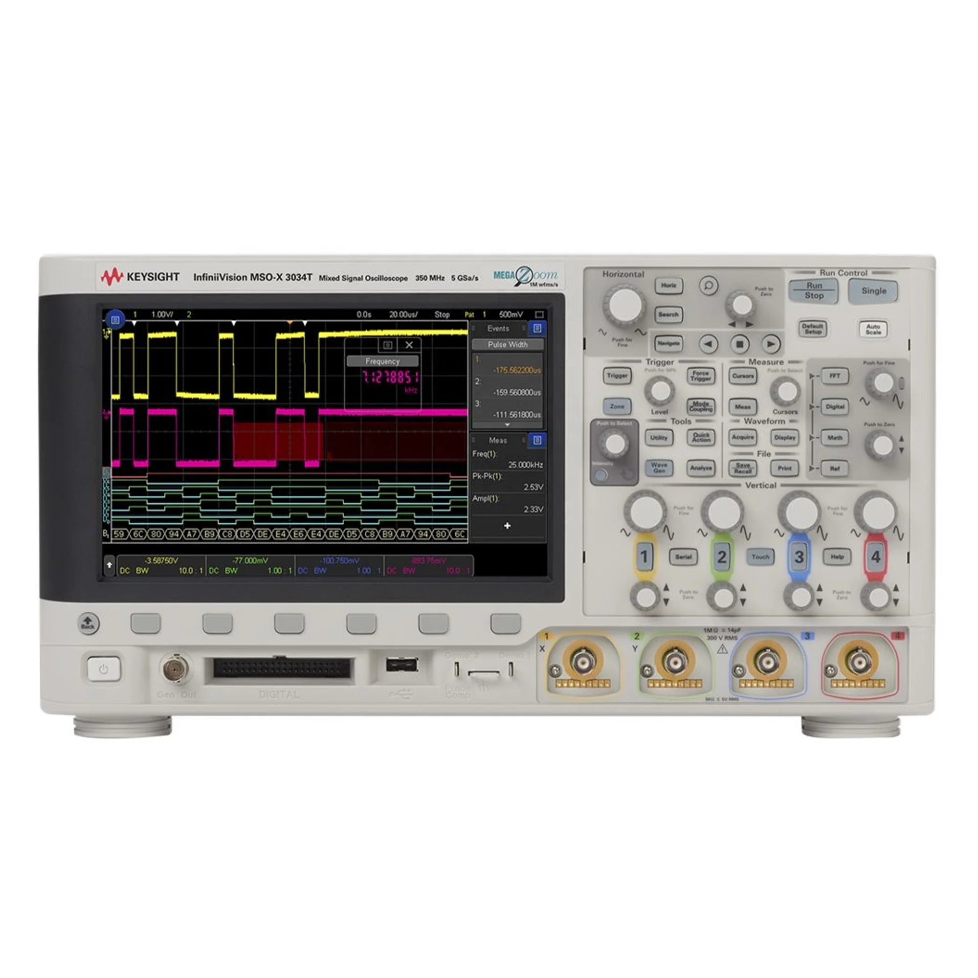 Keysight MSOX3034T Mixed Signal Oscilloscope 350 MHz 4 Analog and 16 Digital Channels