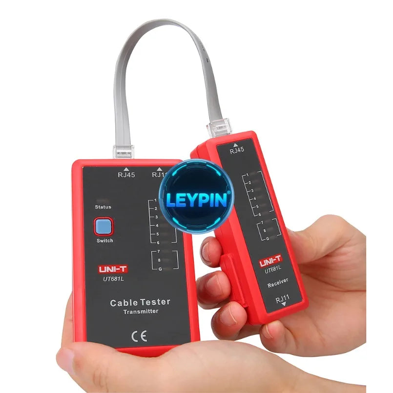 UNI-T UT681L LAN Auto LED Tester Network Cable Telephone Line Dual-use Tester BNC Repair Tool Cable Tester     lexso