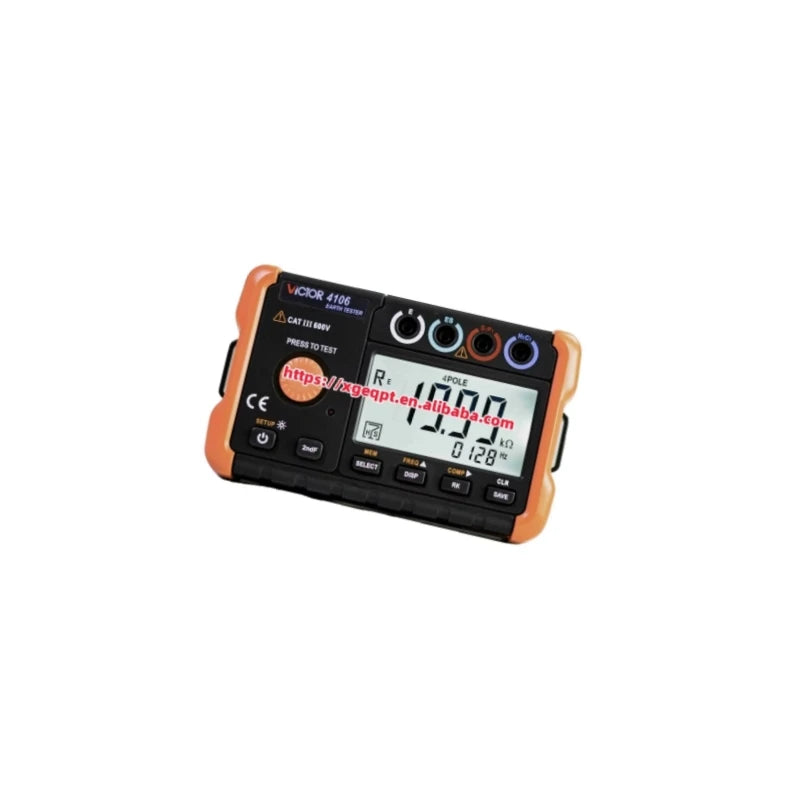 VICTOR 4106 Earth Resistance Tester 2 Pole /3poles /4 Poles Method Voltage 20V 20mA Earth Soil Resistivity Measurement   ytdi