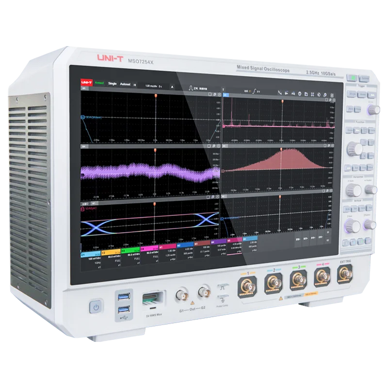 UNI-T MSO7104X High Bandwidth Mixed signal Oscilloscope Four Channels 1GHz Bandwidth 10GSa/s Sample Rate 1Gpts Memory Depth lexso
