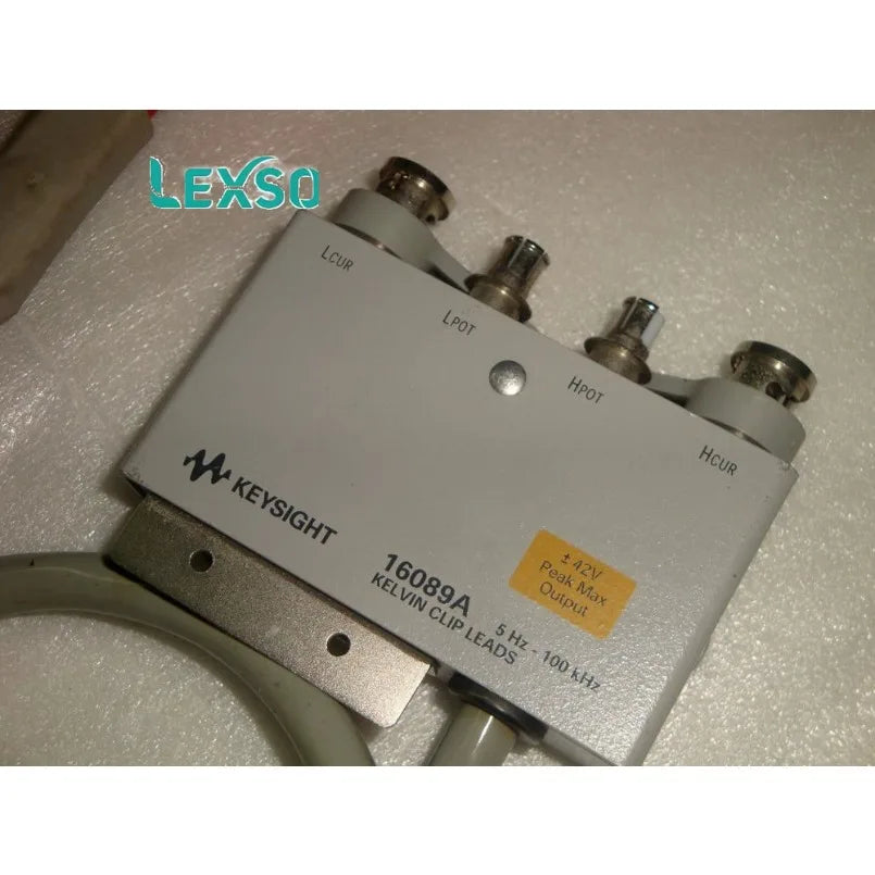 Keysight 16089A Large Kelvin Clip Lead Frequency: 5Hz to 100kHz DC Bias: -42V to +42V 15mm    lexso