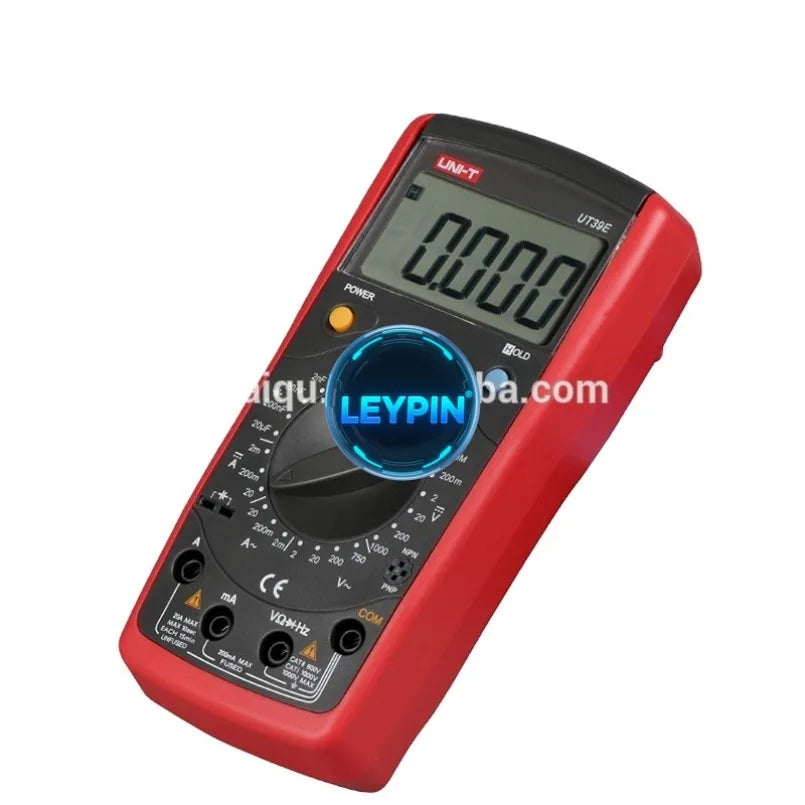 UNI-T UT39E Manual Range Digital Multimeters Transistor DC/AC Volt Ampere Resistance Capacitance Frequency Meter     lexso