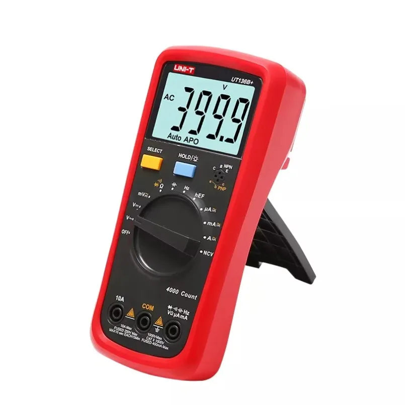 UNI-T UT136B+ 3999-Count 1000V 10A Circuit Table AC DC Current Resistance Testers Digital Multimeter Auto-range Multimeter lexso