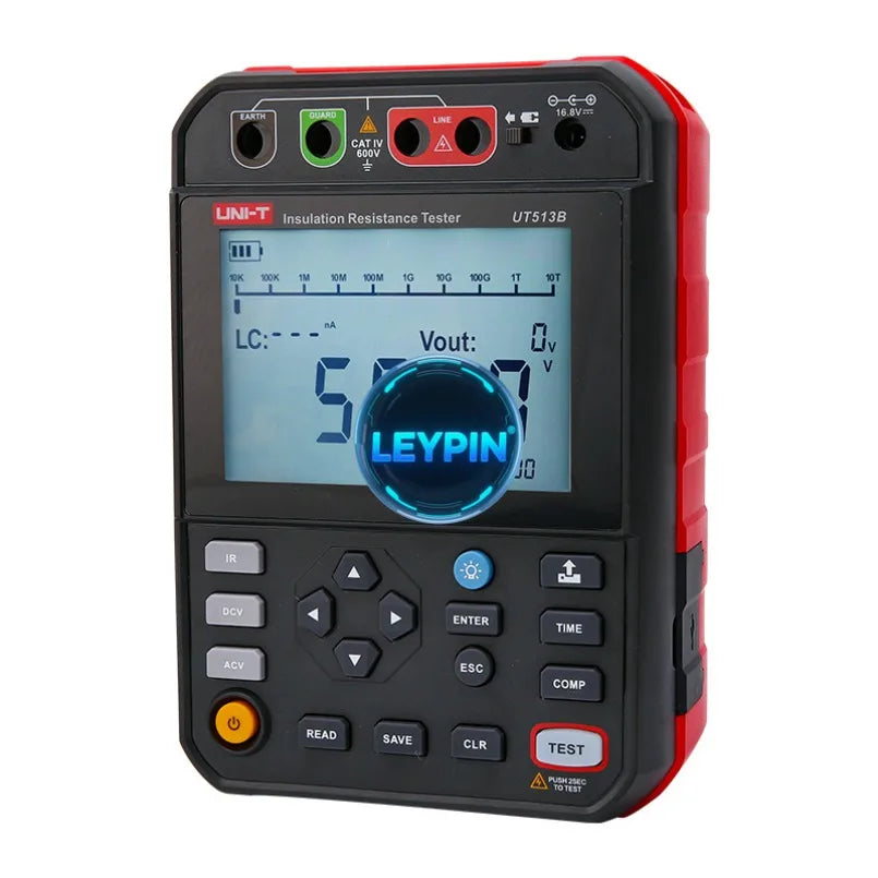 UNI-T UT513B 2.00T/UT513C 5.00T Resistance Testers 5kV  Data CAT IV 600V PI DAR Lithium Battery PC Software  lexso