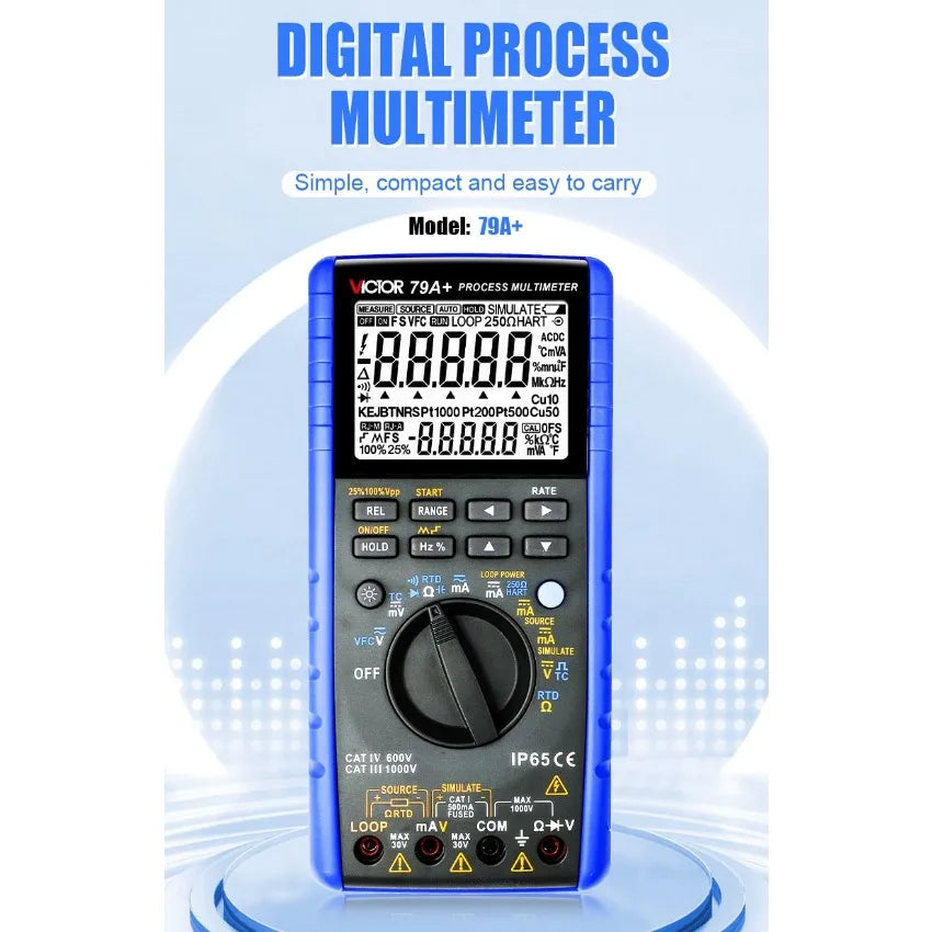 VICTOR VC79A+ Multimeter Digital Professional  Multifunction Process Calibrator Multimeter Digital Process  Multimetro Digital    ytdi
