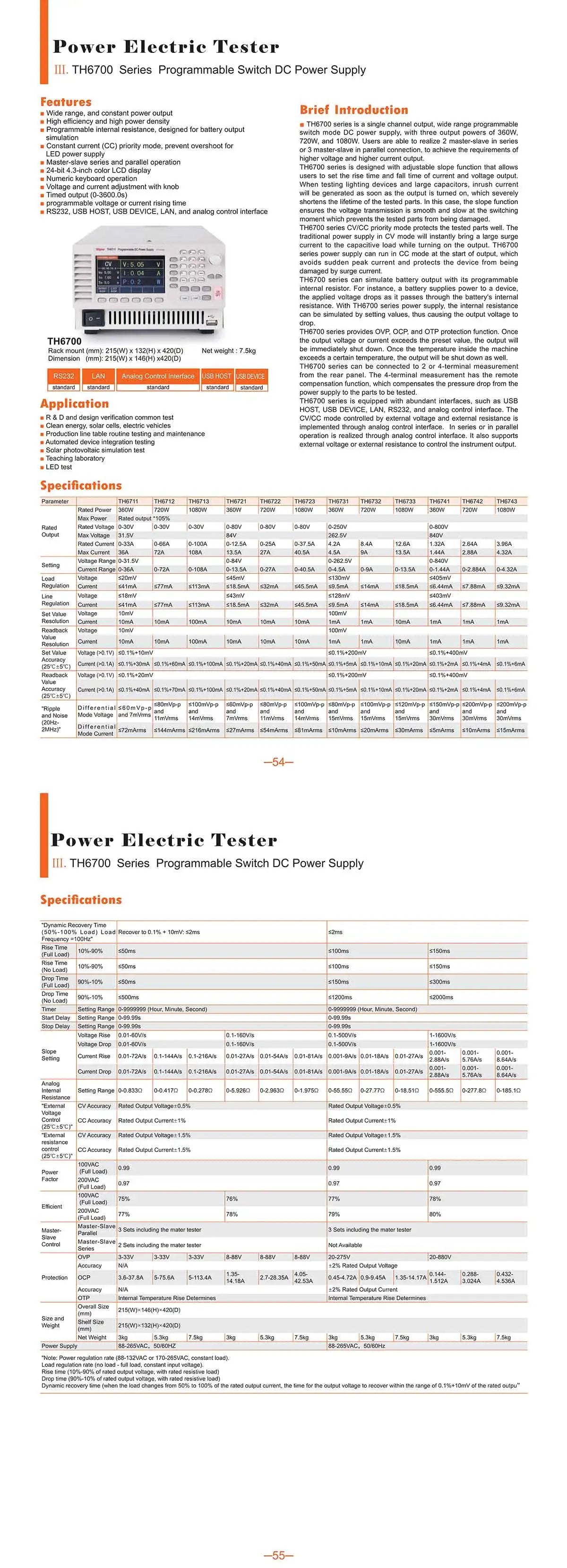 Tonghui TH6711 TH6721 TH6731 TH6741 Programmable Switch DC Power Supply  ytdi