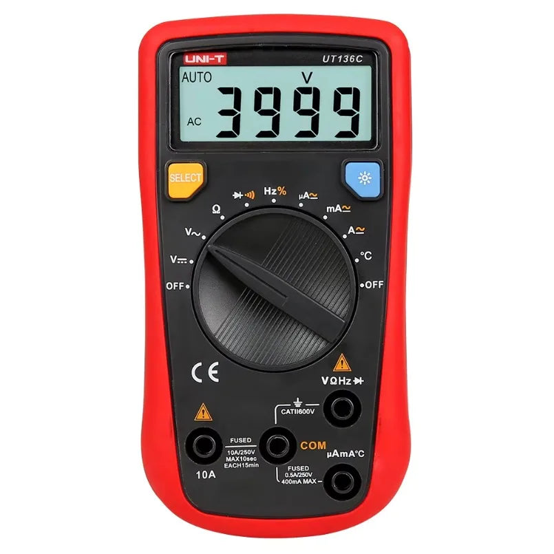 UNI-T UT136C 10A AC DC Unity Digital Multimeter Price Multimeter Specifications Circuit Measurement Multimeter Ohm Tester lexso
