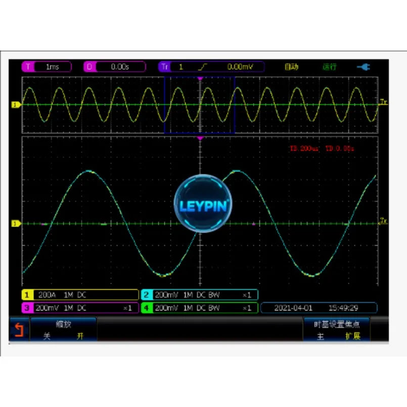 Ceyear Digital Fluorescent handheld Oscilloscope 4382D 4CH 500MHz 5GSa/s lab test home cars auto      lexso